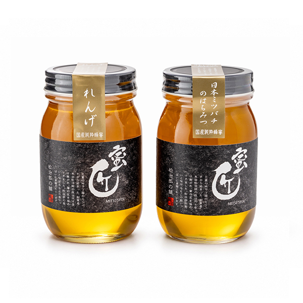 蜜匠®｜れんげ・日本ミツバチ 600g×2本 ギフトセット
