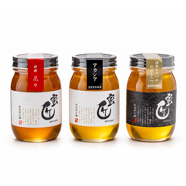 蜜匠®｜神都花々・アカシア・日本ミツバチ 600g×3本 ギフトセット