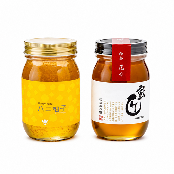 ハニ柚子｜蜜匠® 新都花々 600g×2本 ギフトセット